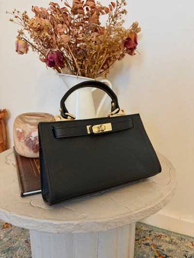 Sac ÉLORA 100 % cuir - Noir