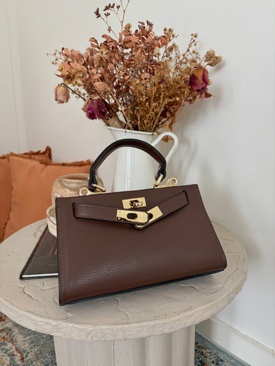 Sac ÉLORA 100 % cuir - Brun